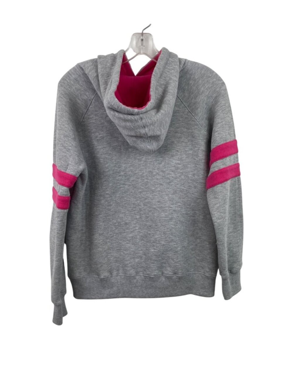 Air Force Gray Hoodie With Pink Stripes & Logo Fleece Lined Womens Size Small - Picture 2 of 7